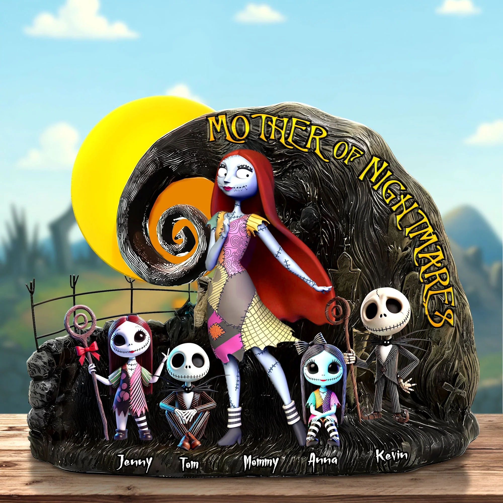 Family Of Nightmare - Personalized Plaque - Halloween & Christmas Gift For Mom, Dad HH01 - Image 4