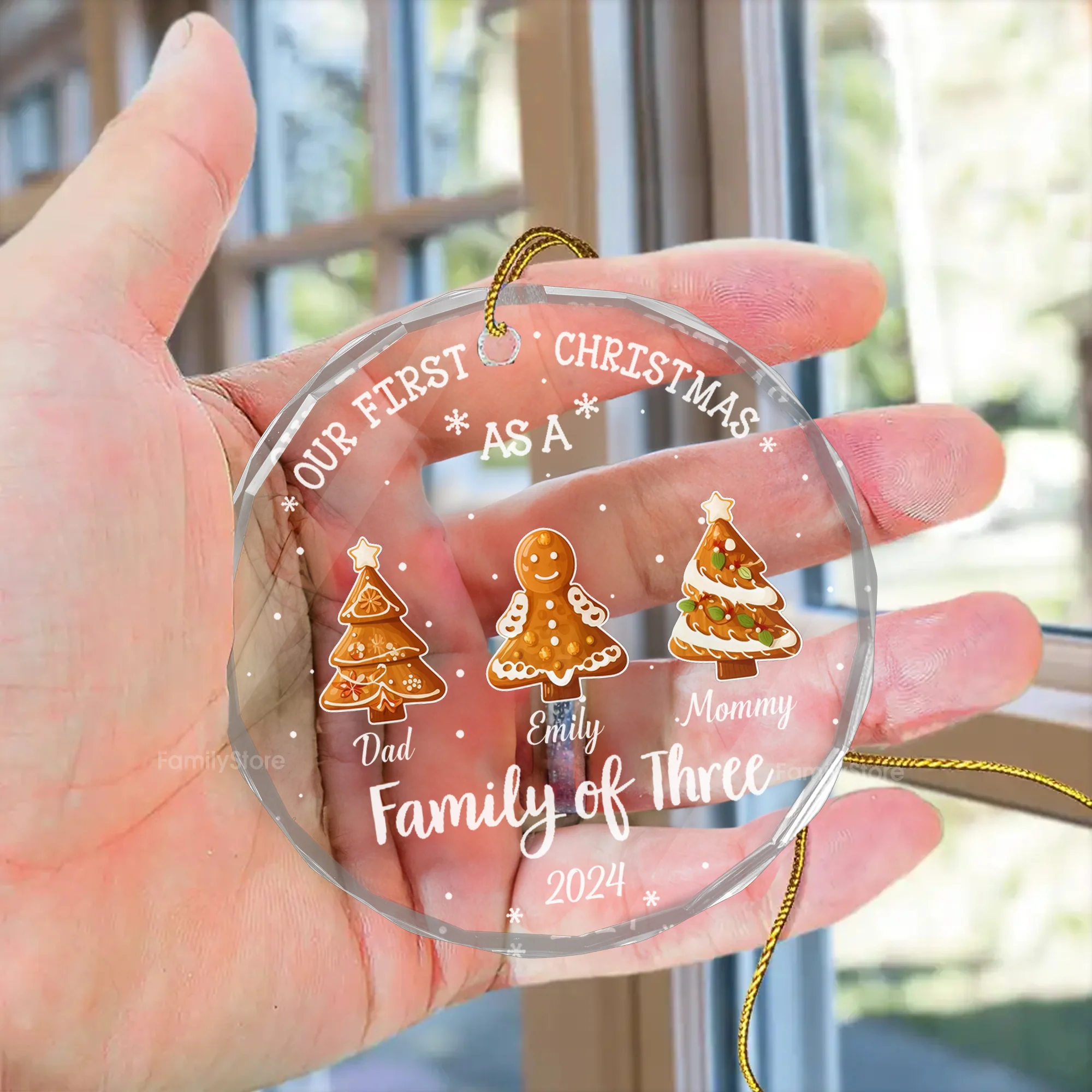 Family Tree Cake - Gift For Family - Personalized Glass Ornament - NA94 - Image 5