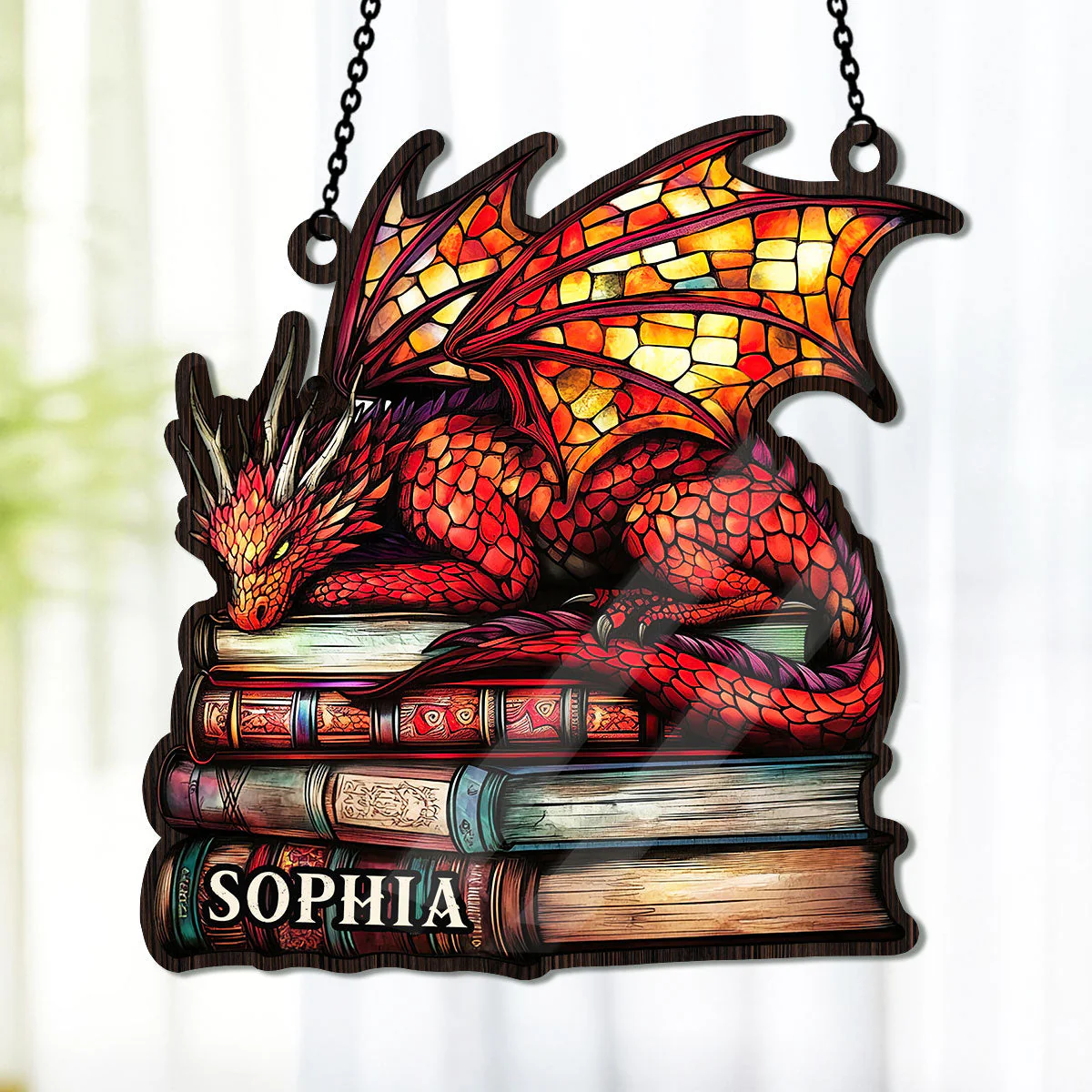 Fantasy Dragon - Personalized Window Hanging Suncatcher - Image 4