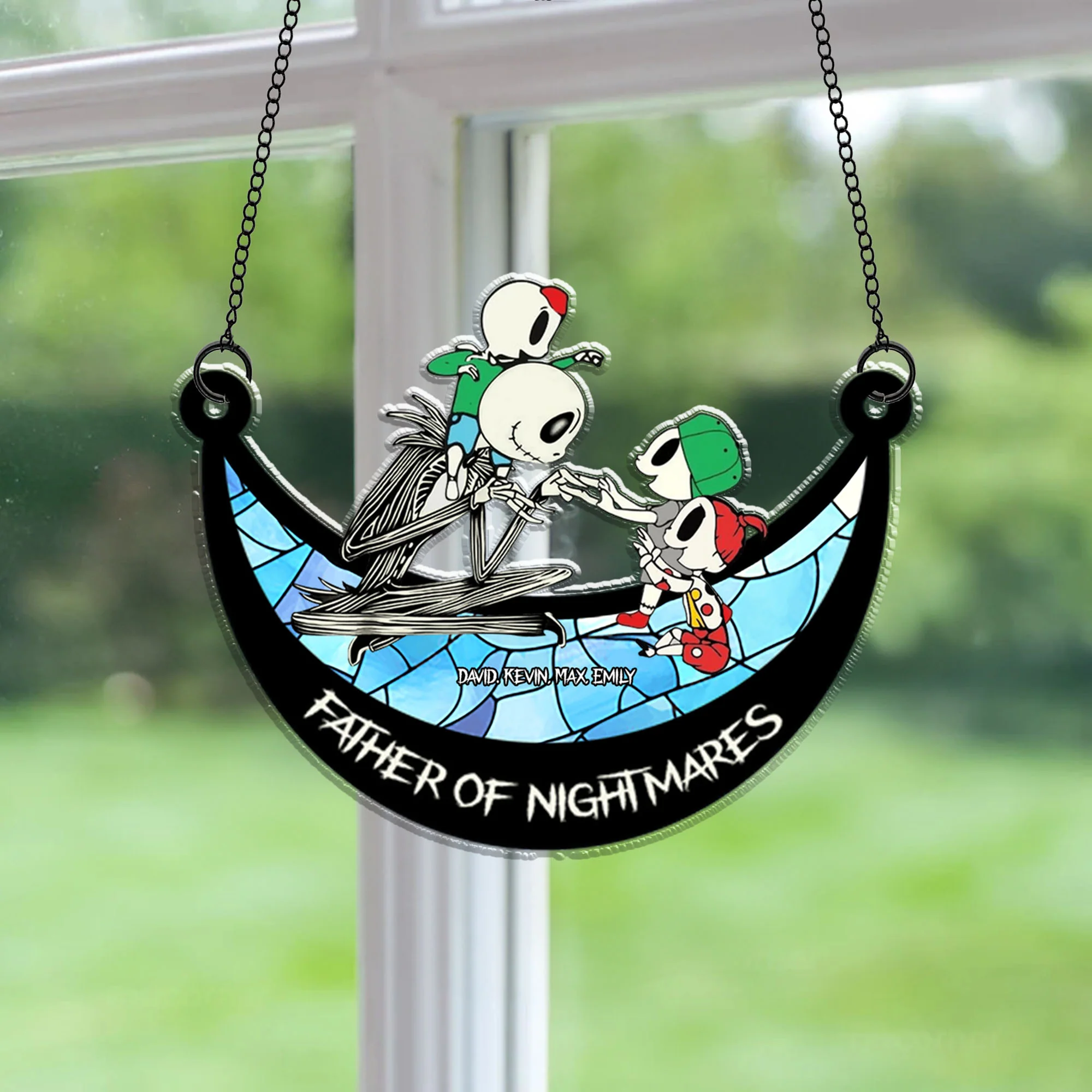 Father Of Nightmare - Gift For Dad - Personalized Window Hanging Window Hanging Suncatcher Ornament - CL14 NH96