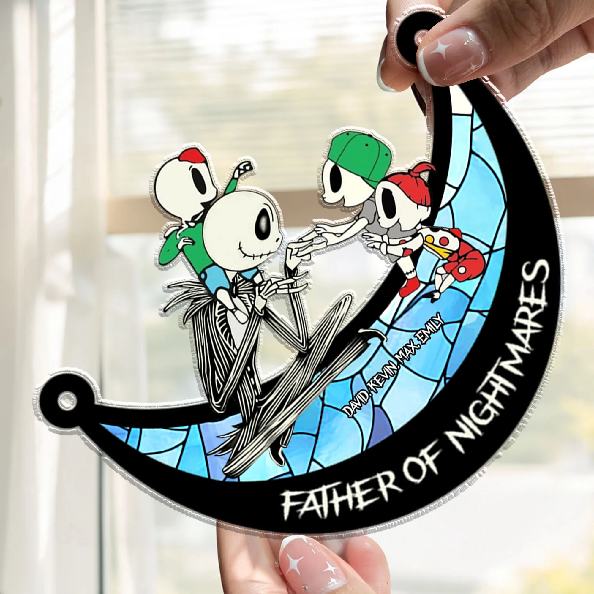 Father Of Nightmare - Gift For Dad - Personalized Window Hanging Window Hanging Suncatcher Ornament - CL14 NH96 - Image 2