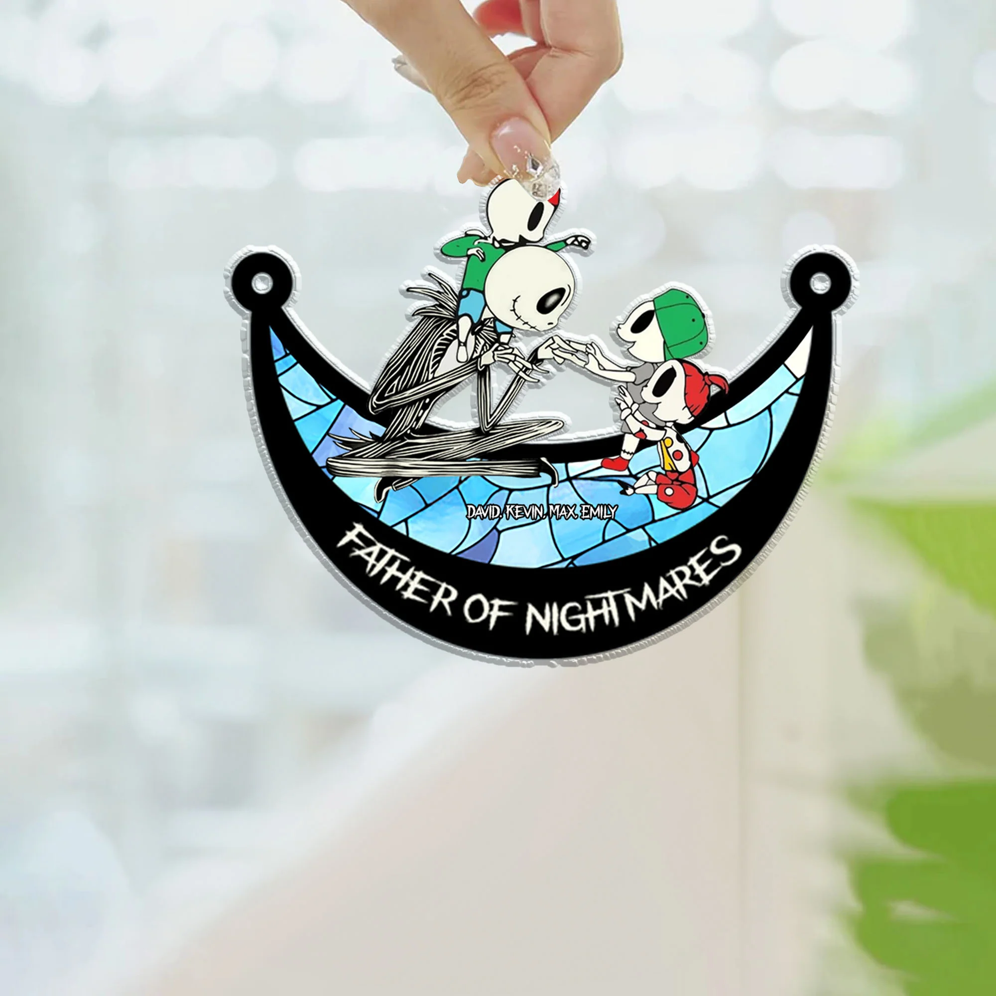 Father Of Nightmare - Gift For Dad - Personalized Window Hanging Window Hanging Suncatcher Ornament - CL14 NH96 - Image 3