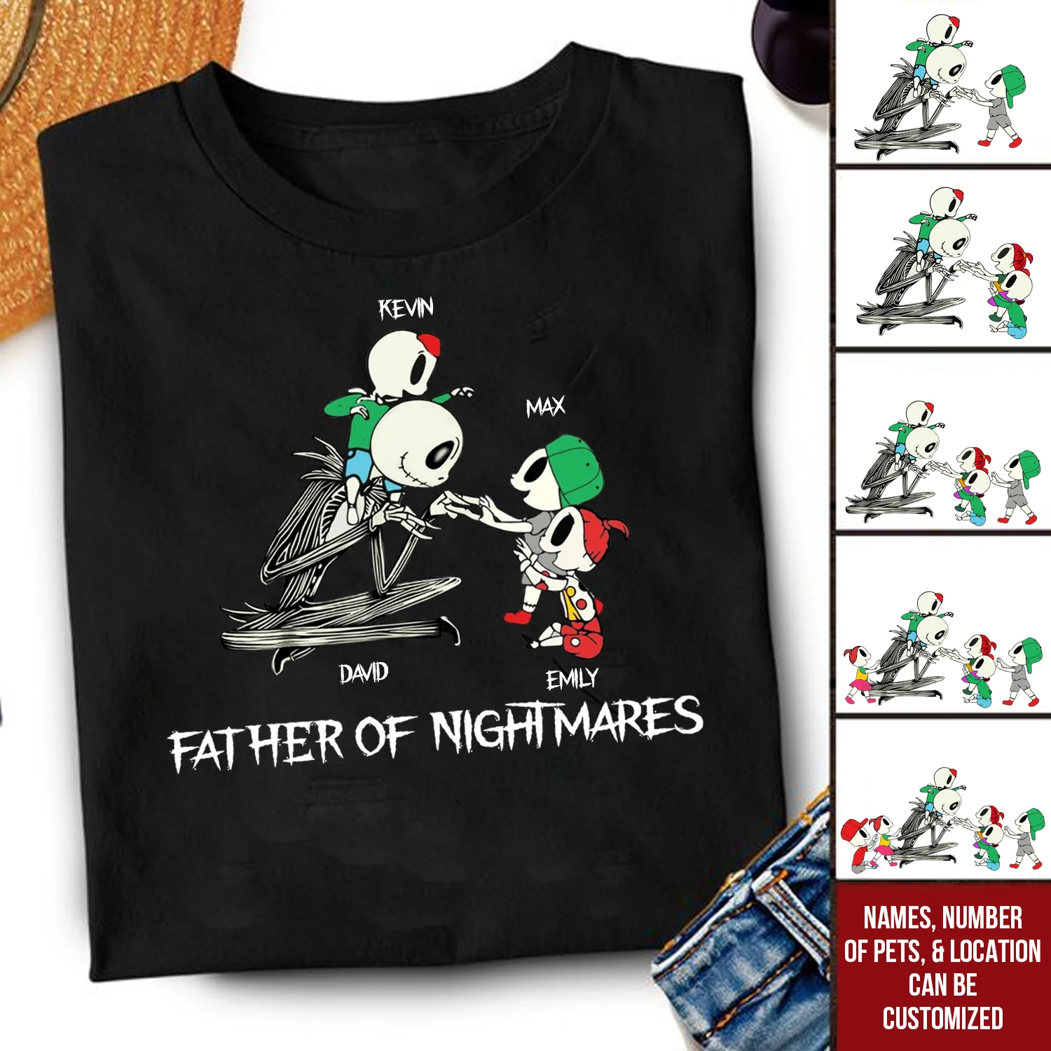 Father Of Nightmare Halloween - Personalized TShirt - CL14 NA94 - Image 2
