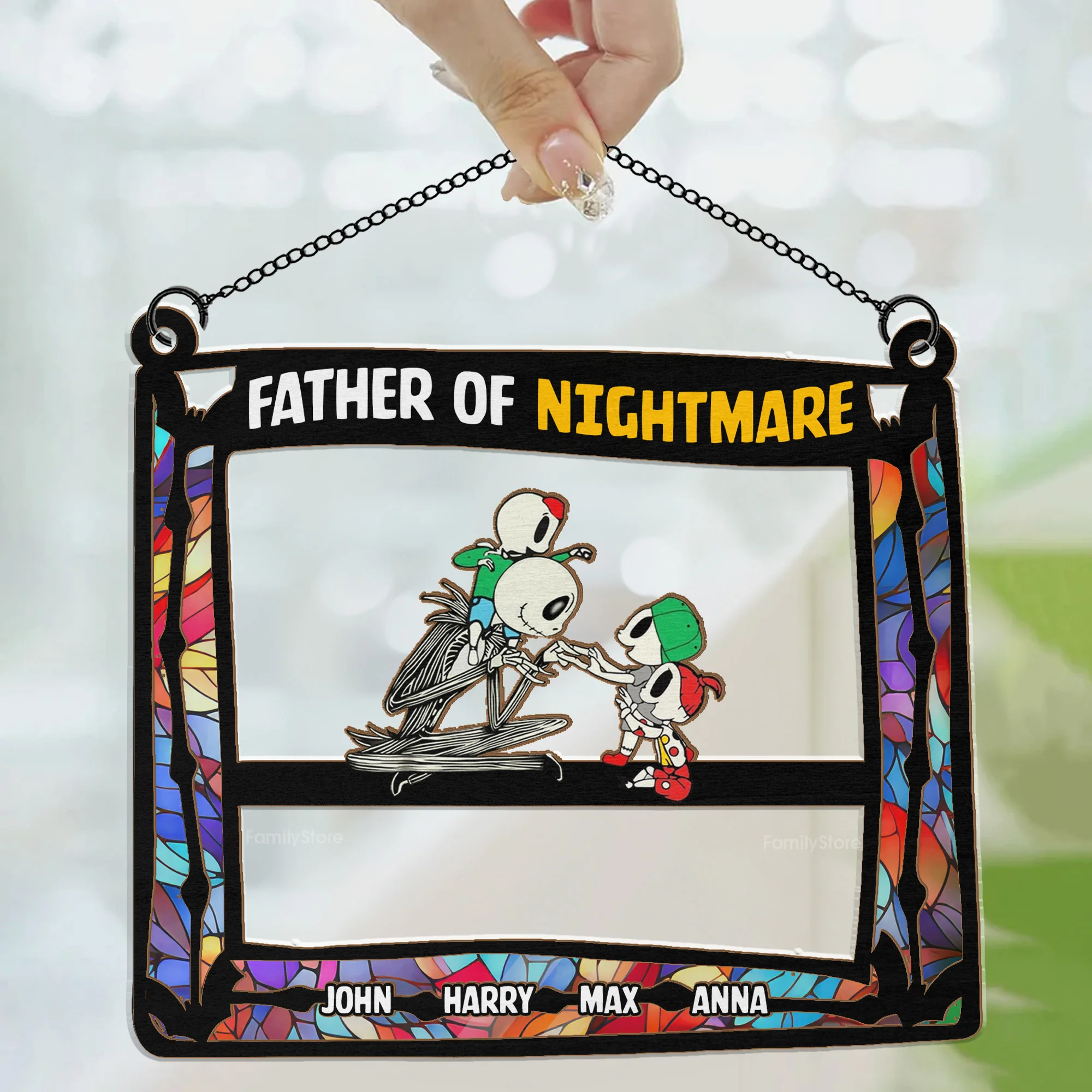 Father Of Nightmare - Personalized Window Hanging Suncatcher Ornament - Gift for Dad, Husband | CL14 NH96 - Image 3