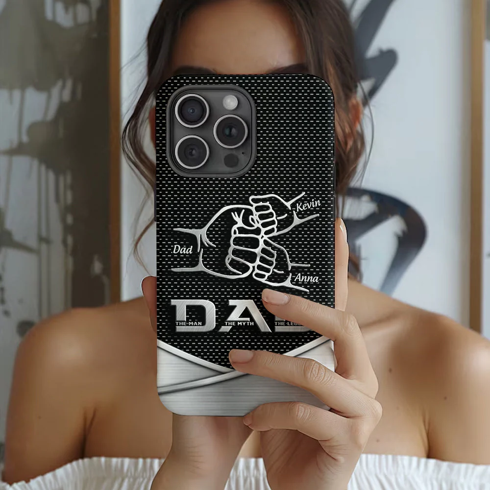 First Bump Dad The Man The Myth The Legend - Personalized Phone Case - Gifts For Dad NL122 - Image 2