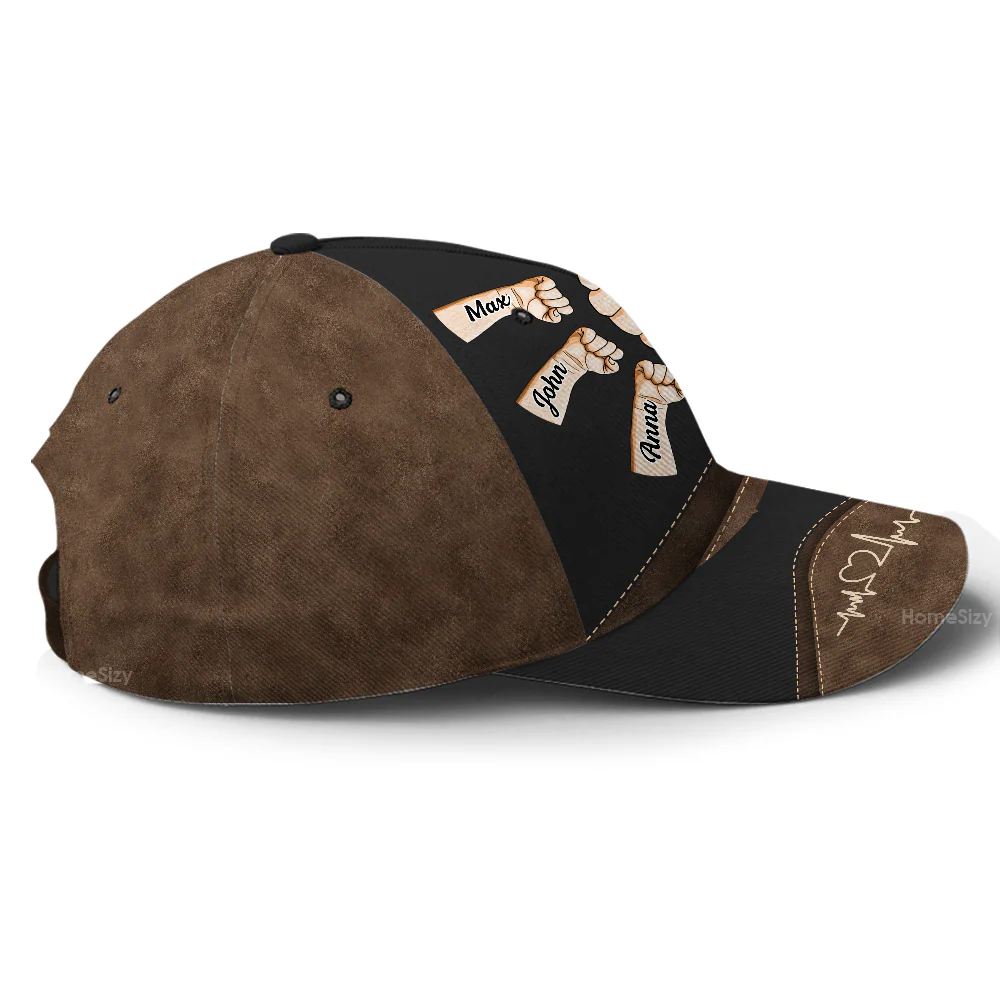 Fist Bump, Best Friends For Life Skin  - Personalized Classic Cap - Gift For Dad, Grandpa, Father's Day | GR6 NA94 - Image 5