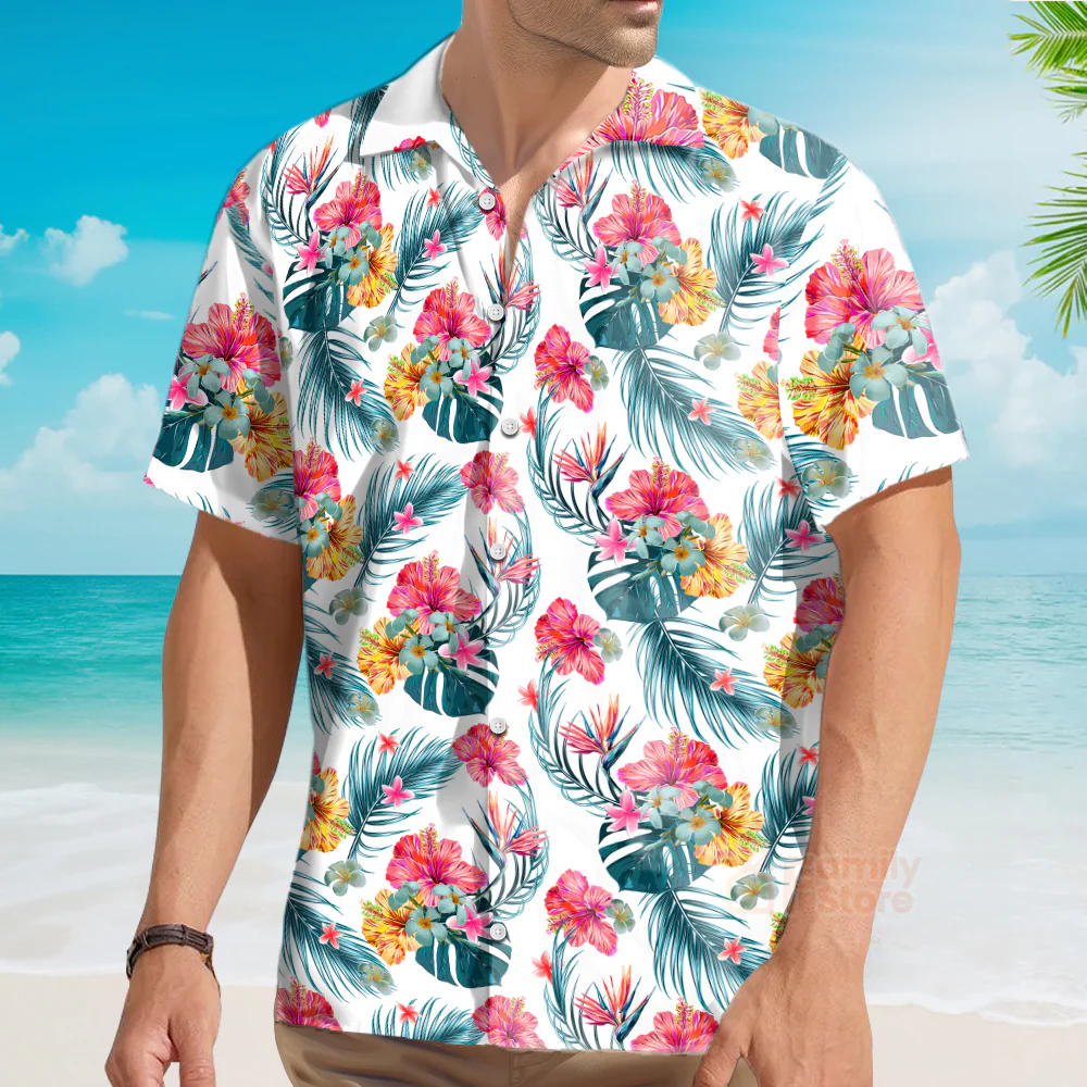Floral Flower 11 Hawaiian Shirt - Image 3