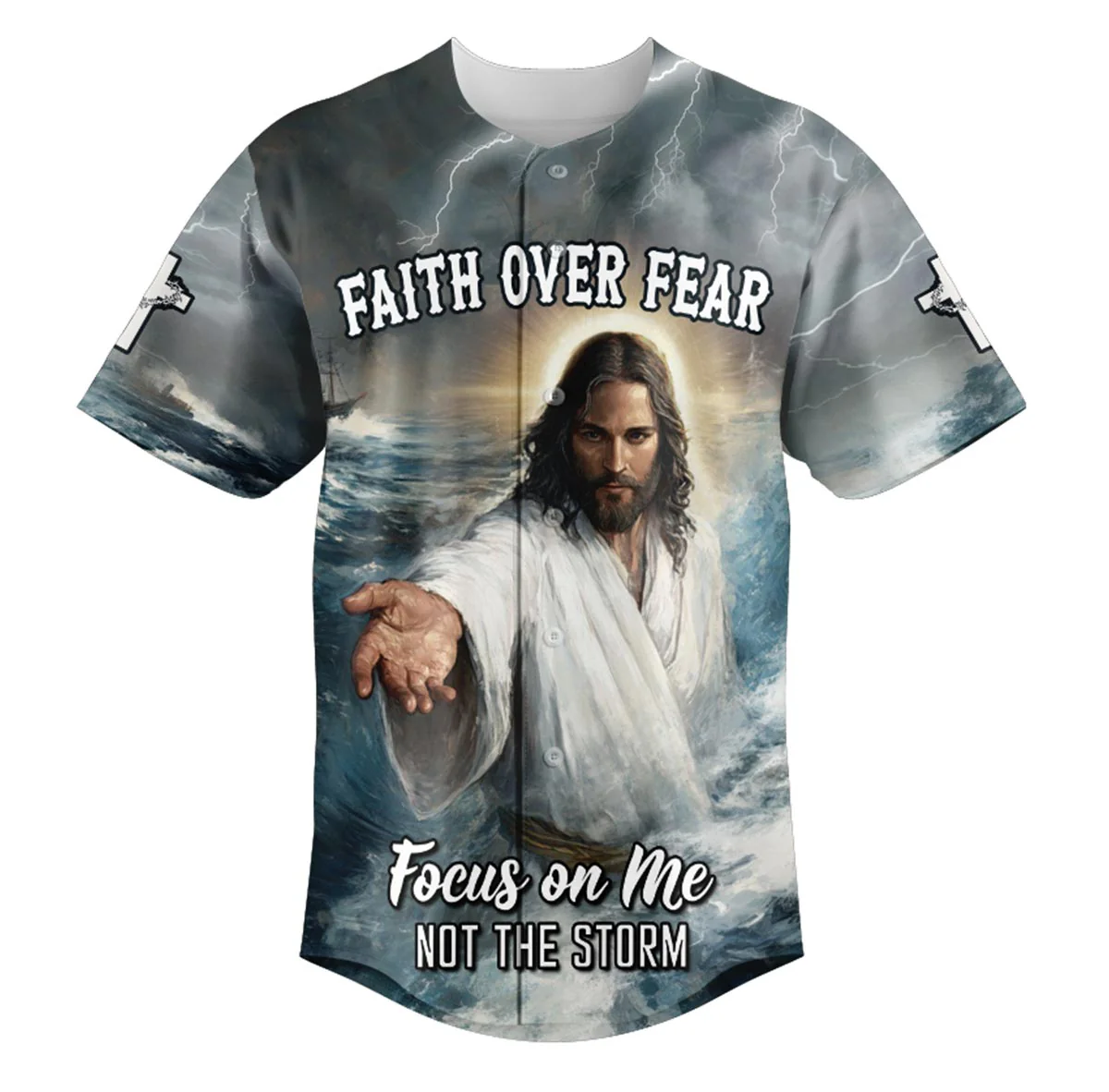 Focus on me not the Storm Baseball Jersey - Christant Gift For Him - Image 2