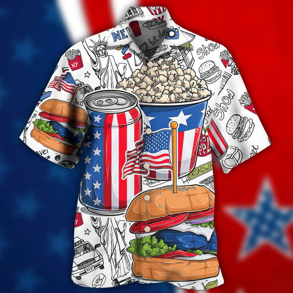 Food Independence Day Hawaiian Shirt - Image 2