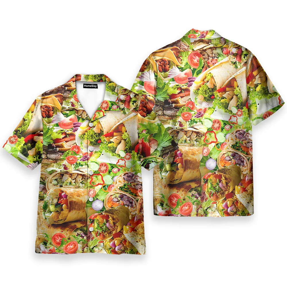 Food Life Is Better With Burrito Delicious Meal Hawaiian Shirt