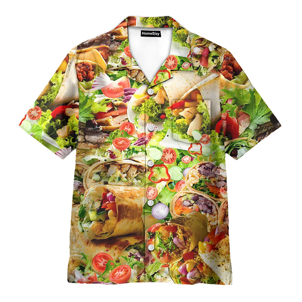 Food Life Is Better With Burrito Delicious Meal Hawaiian Shirt - Image 2