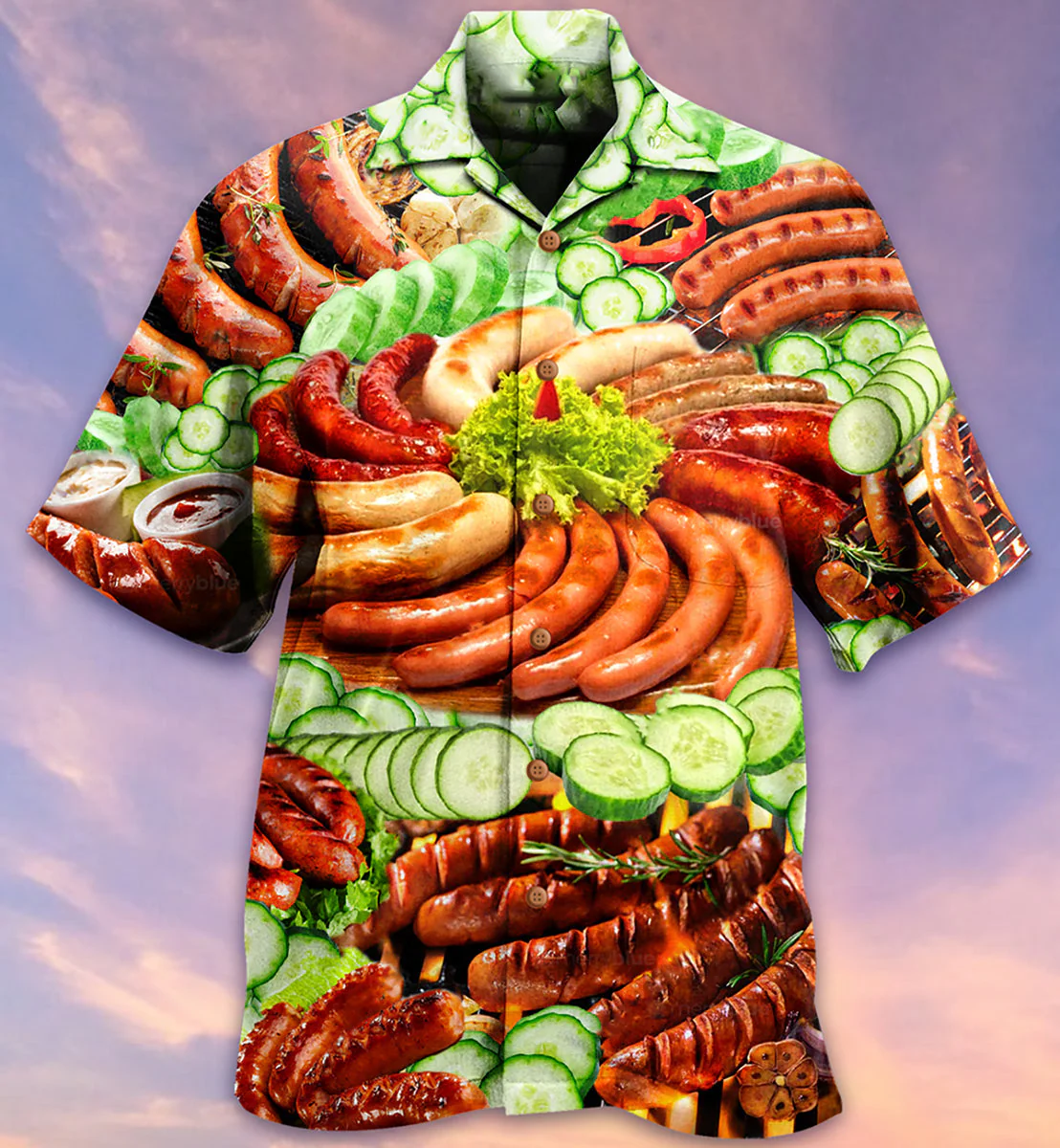 Food Life Is Better With Hot Dog Salad Hawaiian Shirt - Image 3