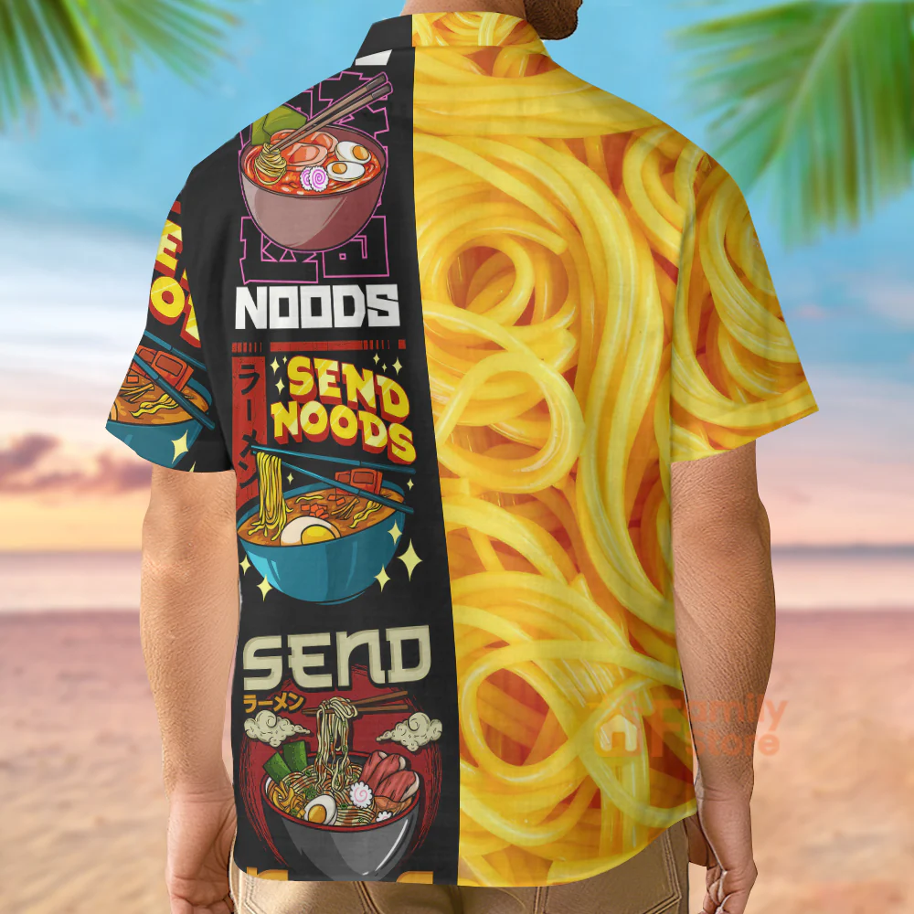 Food Noodles Send Noods - Hawaiian Shirt - Image 4