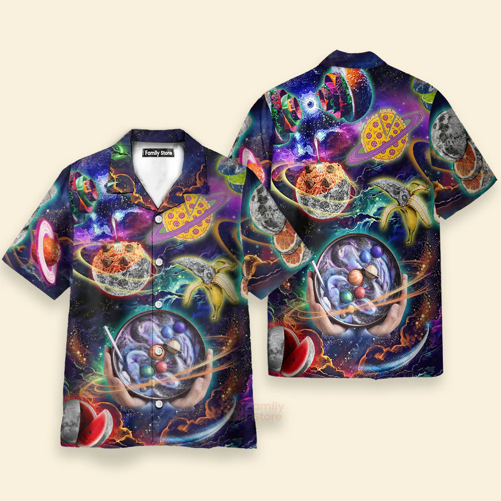 Food Planet Once Food Forever Delicious - Hawaiian Shirt - Image 2