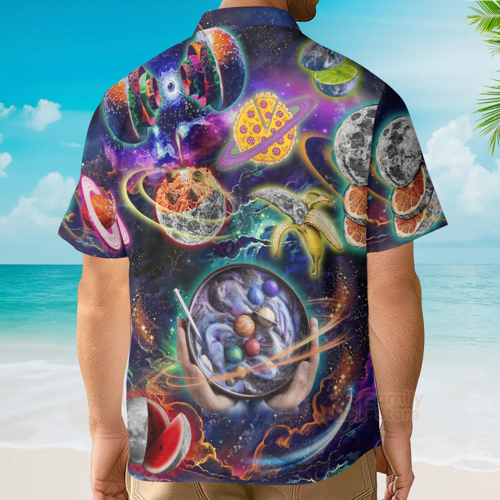 Food Planet Once Food Forever Delicious - Hawaiian Shirt - Image 3
