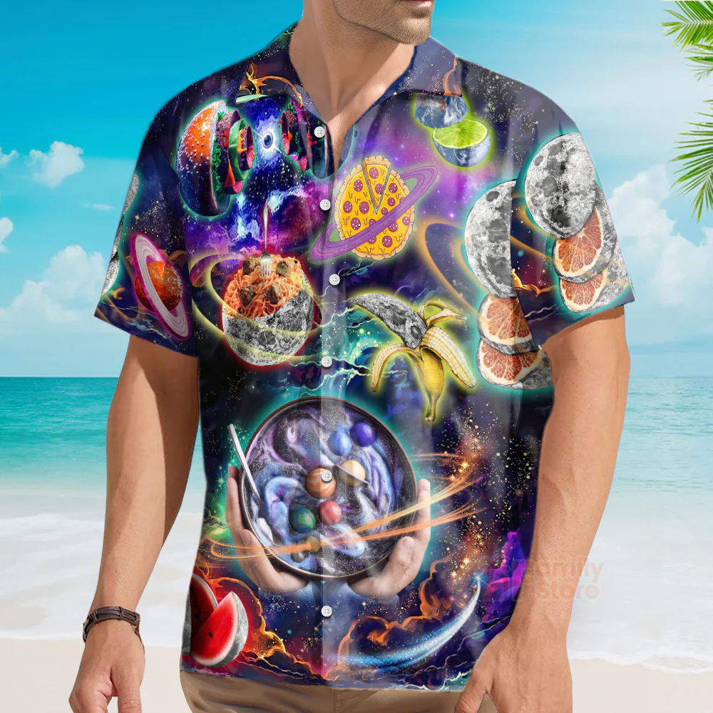 Food Planet Once Food Forever Delicious - Hawaiian Shirt - Image 4