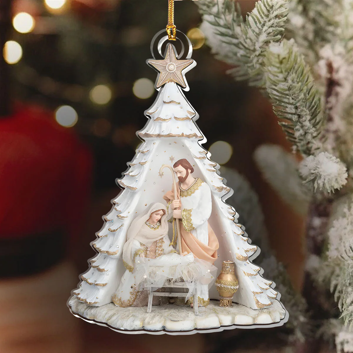 For Unto Us A Child Is Born - Personalized 1-Layer Acrylic Ornament - Gift For Family, For Christmas HL128 - Image 5