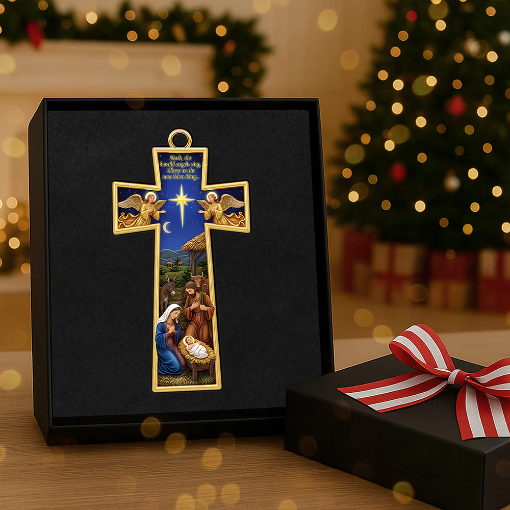 For Unto Us A Child Is Born - Personalized Acrylic Ornament - Gifts For Jesus Lover TD118 - Image 3