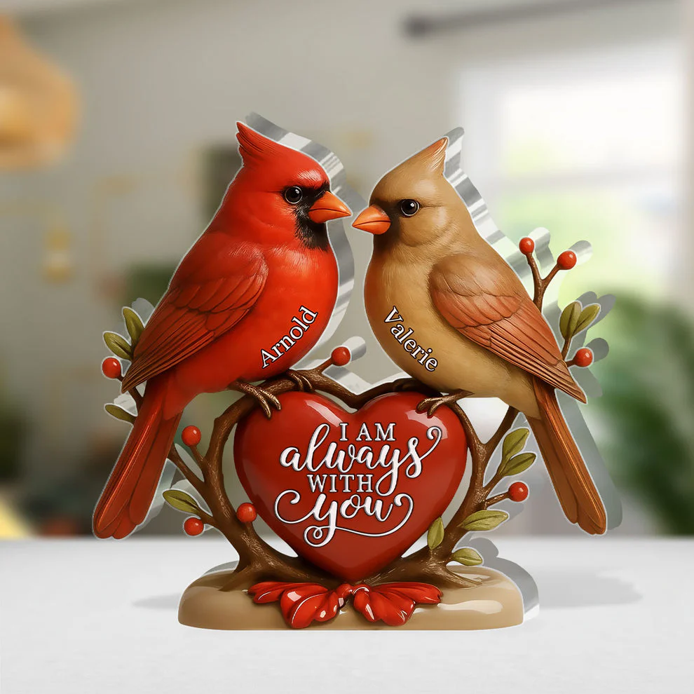 Forever Together Cardinals - Personalized Acrylic Plaque - Gift For Couple HL128 - Image 4