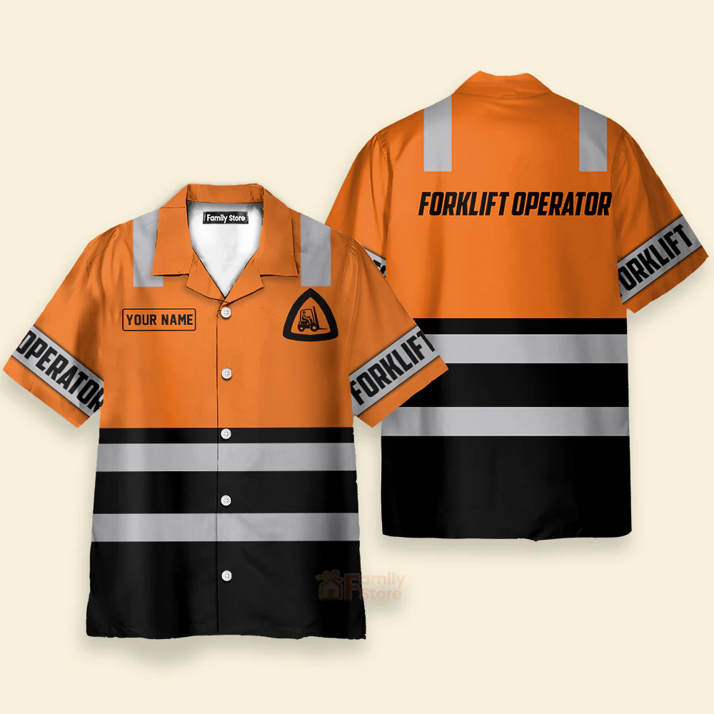 Forklift Driver Forklift Operator Apparel Hawaiian Shirt - Image 2