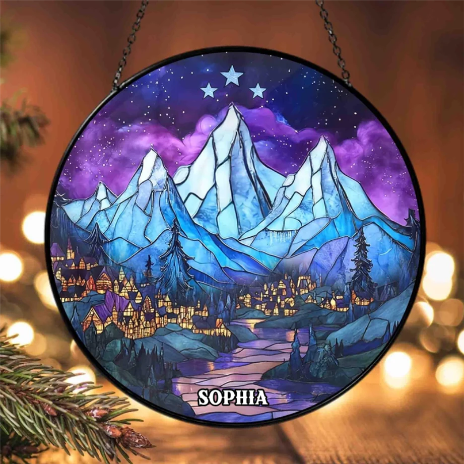 Fourth Wing Night Court - Personalized Dragon Suncatcher - Christmas Gift For Readers, Dragon Lovers HH01