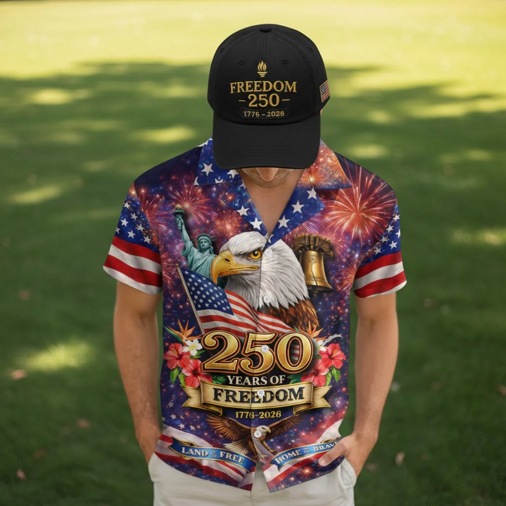 Freedom 250 Years 1776-2026 - Embroidered Cap - Gift For Patriotic, Veteran HN02 - Image 3