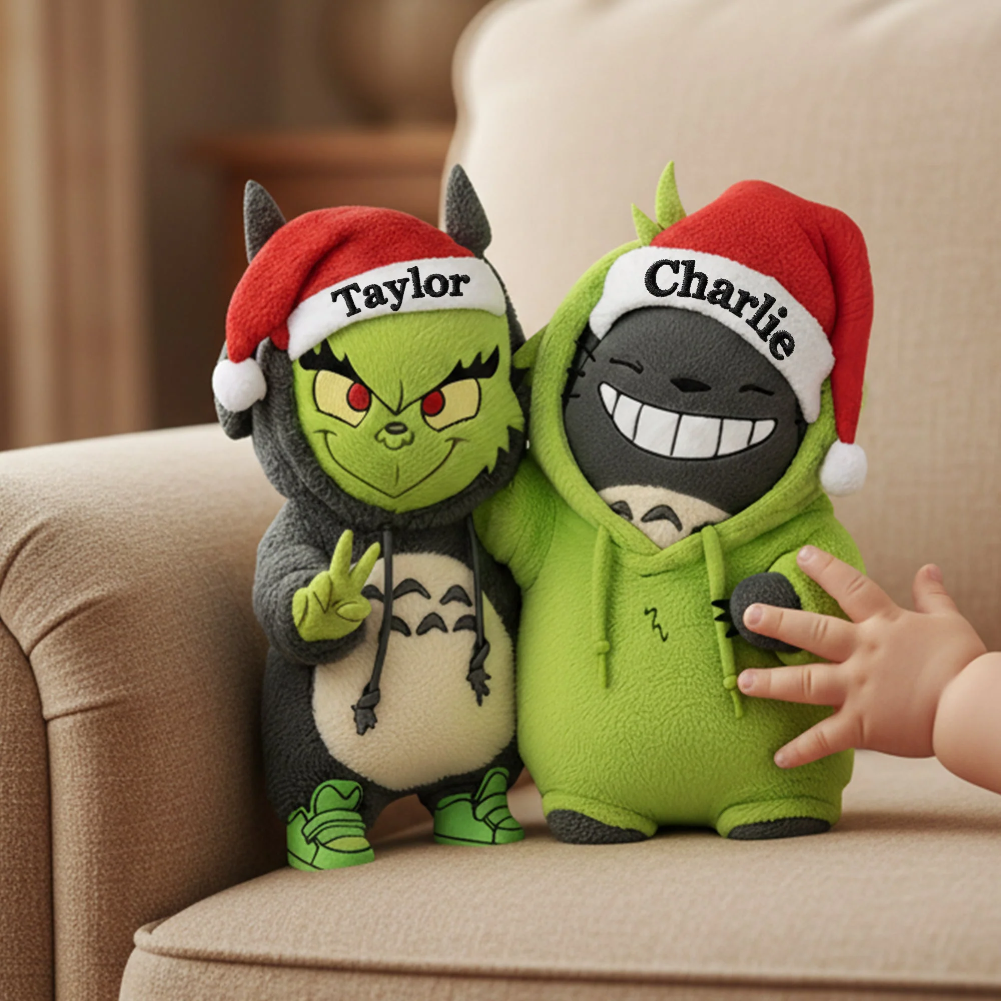 Friend Monster Arm In Arm - Personalized Custom Shape Pillow - Christmas Gift For Movie Fans, Family, Friends NL122 - Image 2