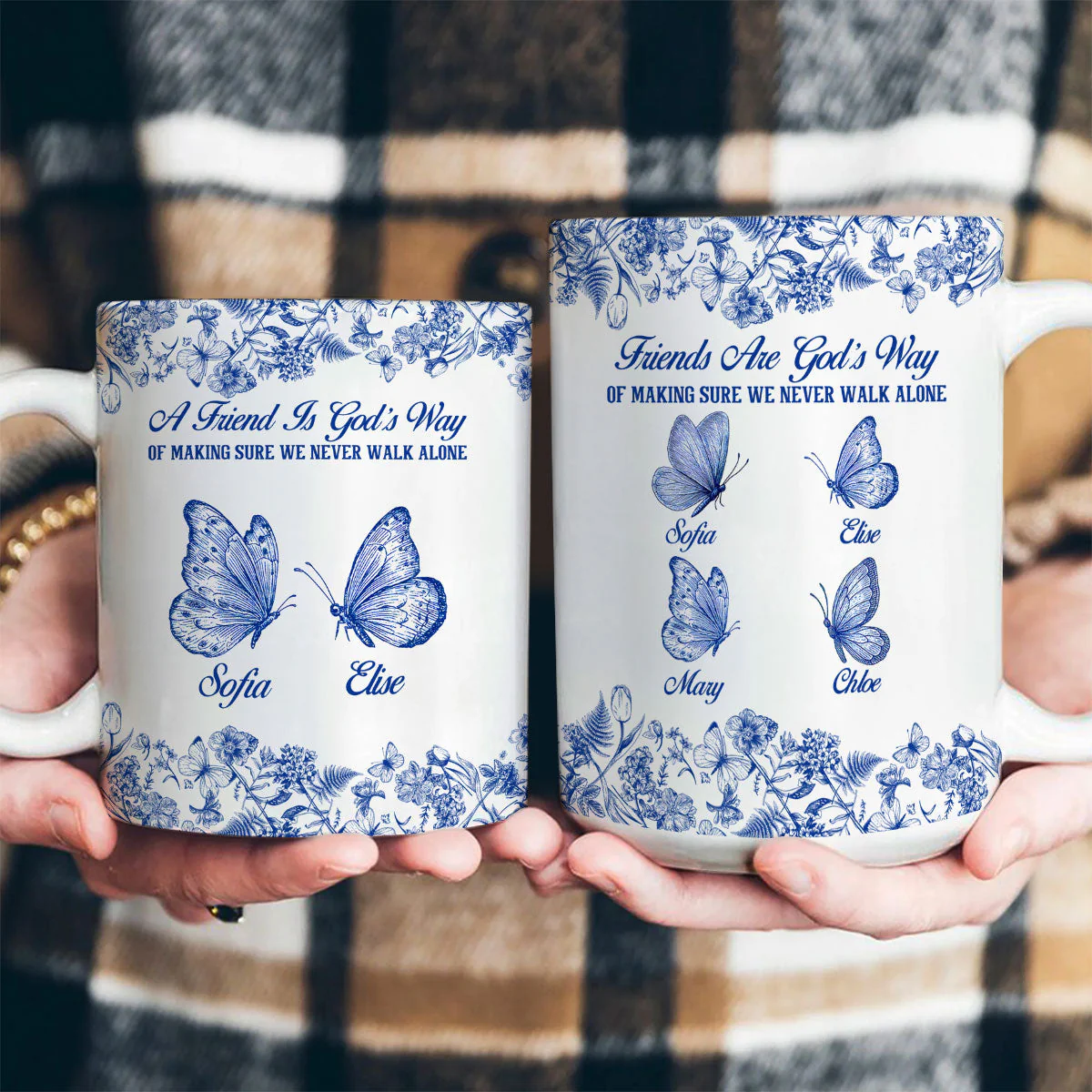 Friends Are God's Way Of Making Sure We Never Walk Alone - Personalized Ceramic Coffee Mug - Christian Gift For Friend BA01 - Image 4