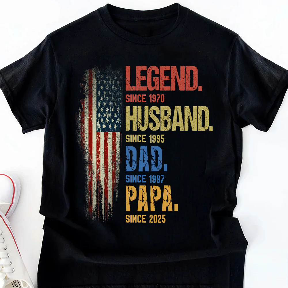From Legend To Papa - Personalized Shirt - Gift For Dad, Grandpa, Father's Day | NA94 - Image 2