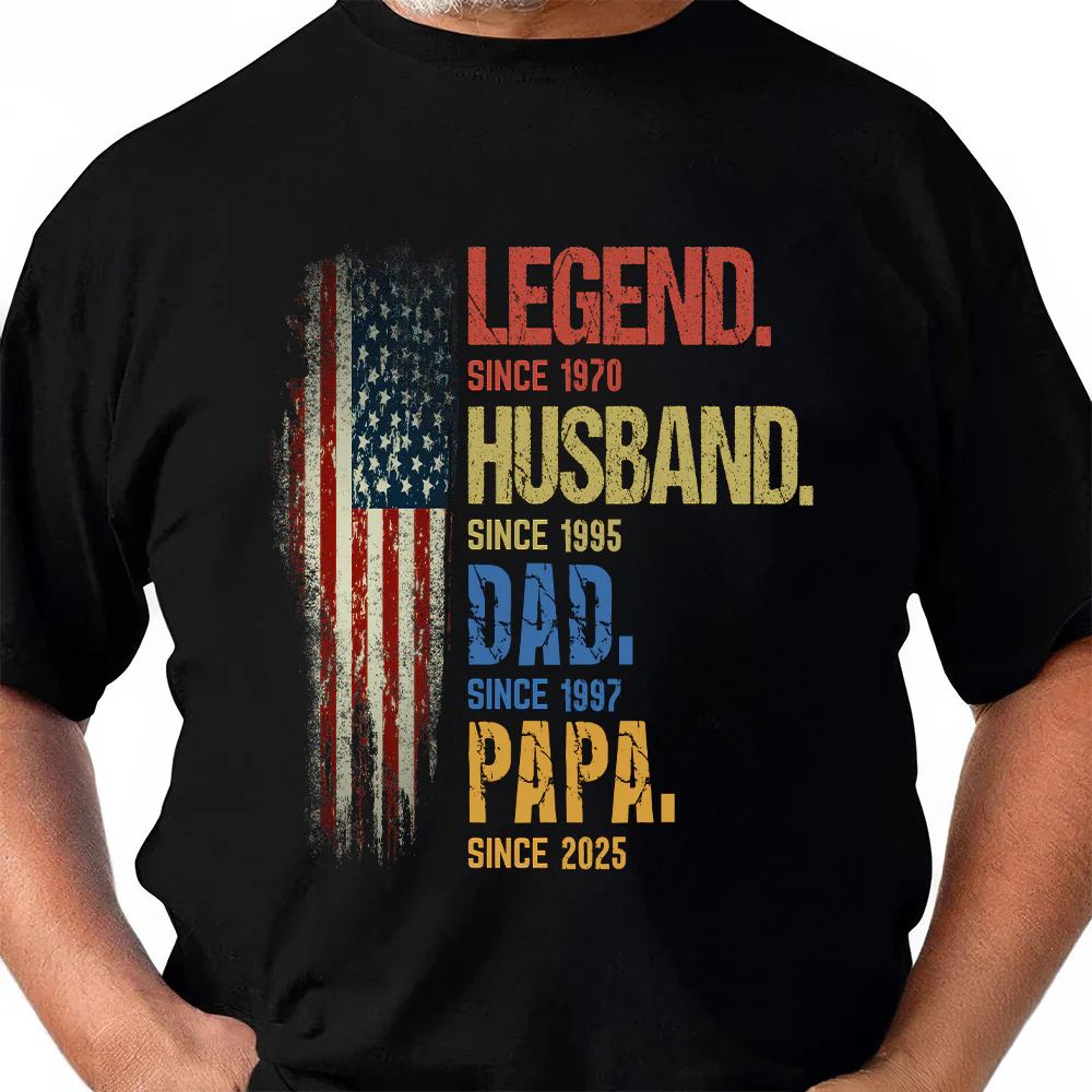 From Legend To Papa - Personalized Shirt - Gift For Dad, Grandpa, Father's Day | NA94 - Image 3