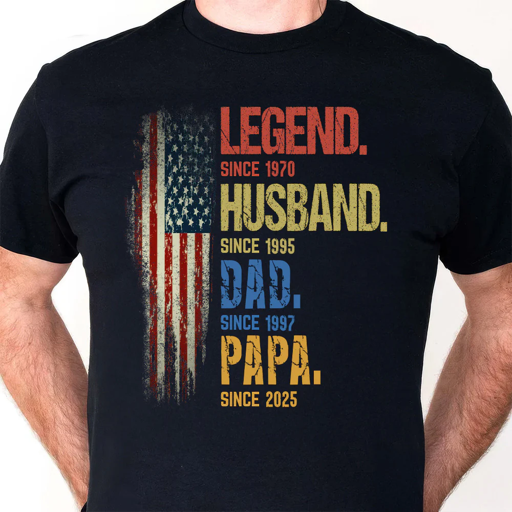 From Legend To Papa - Personalized Shirt - Gift For Dad, Grandpa, Father's Day | NA94 - Image 4