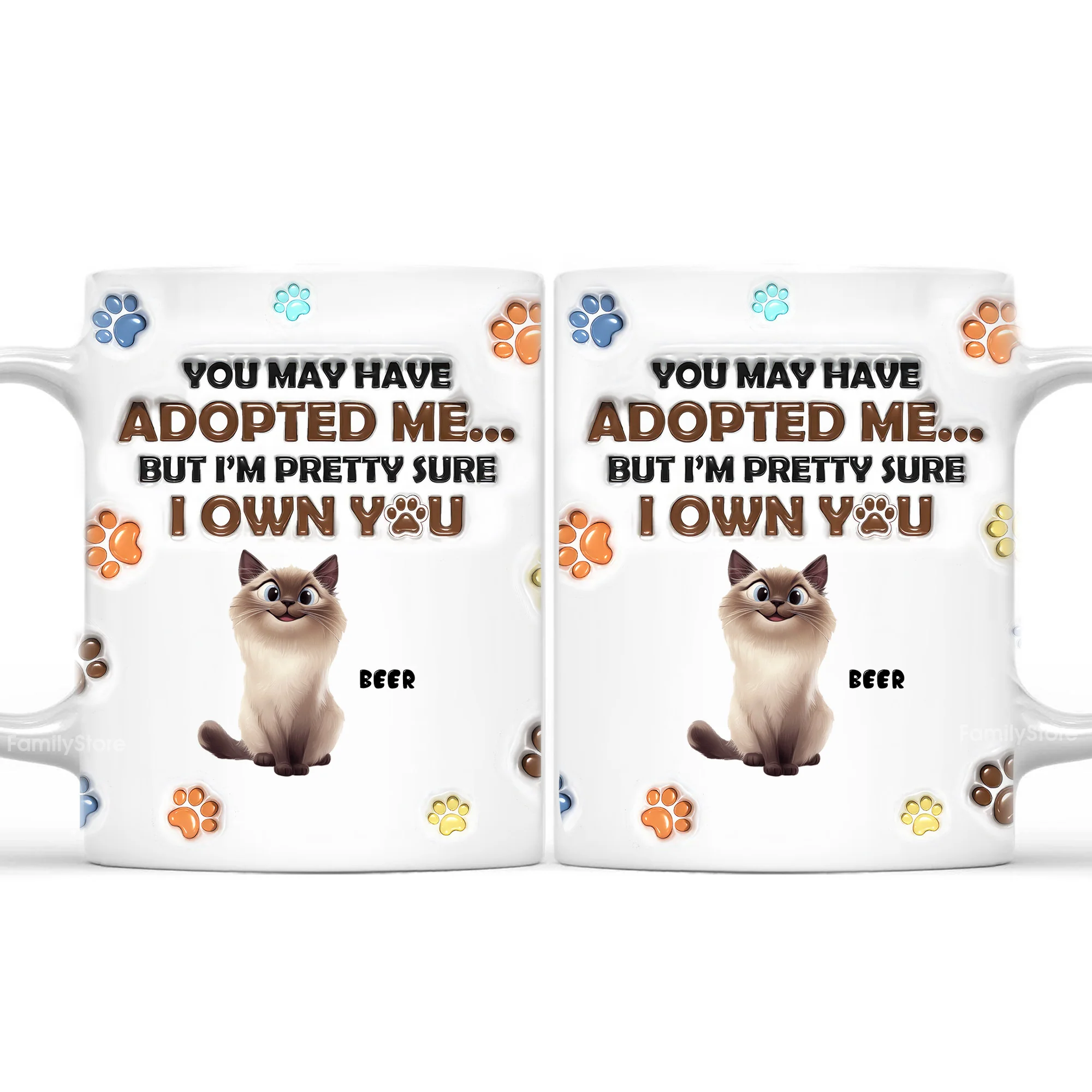 From Your Furry Cartoon Cat Baby - Personalized 3D Inflated Effect Ceramic Mug - Gift For Cat Lovers | CLP15 NA94 - Image 4
