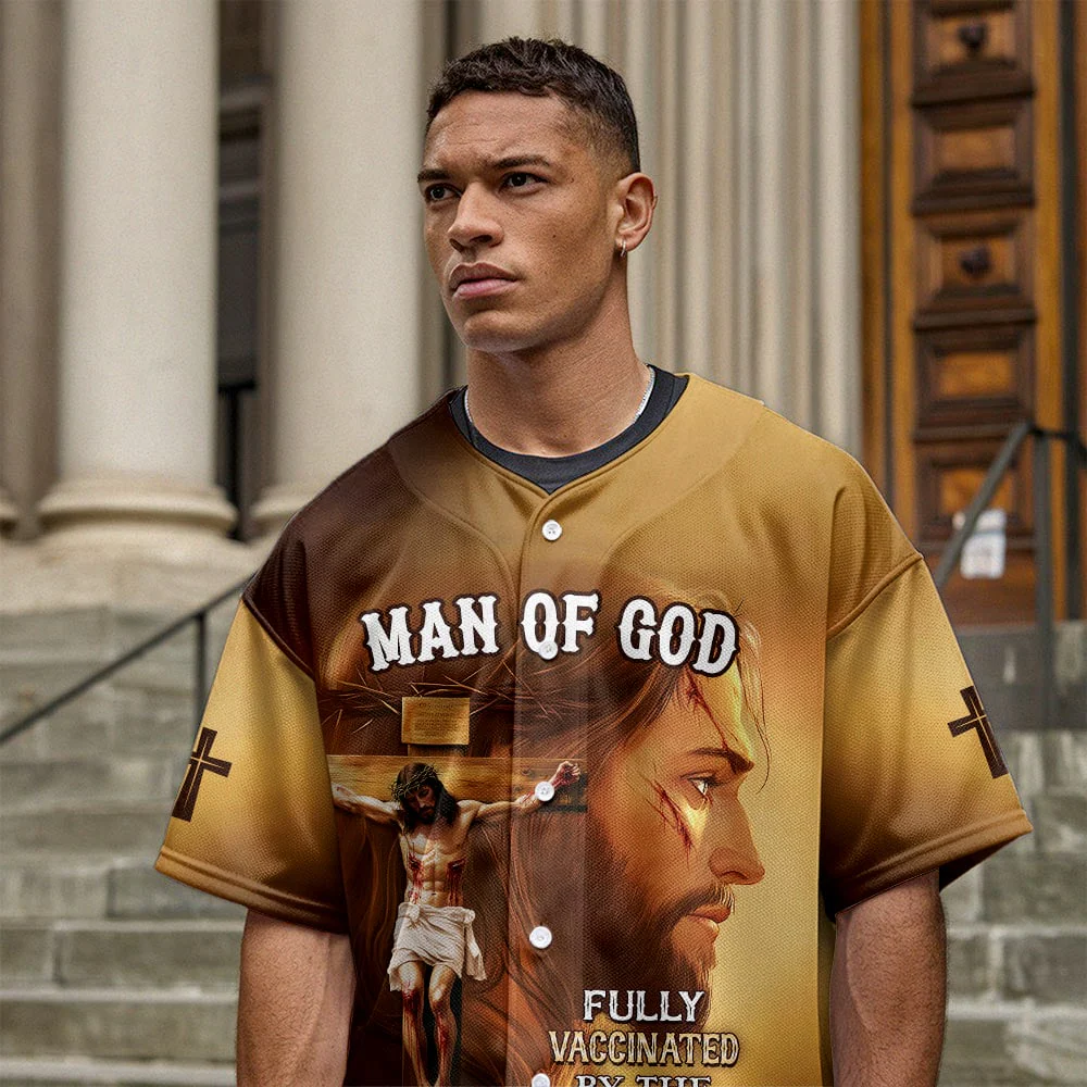 Fully Vaccinated by the Blood of Jesus Baseball Jersey Bundle - Image 8