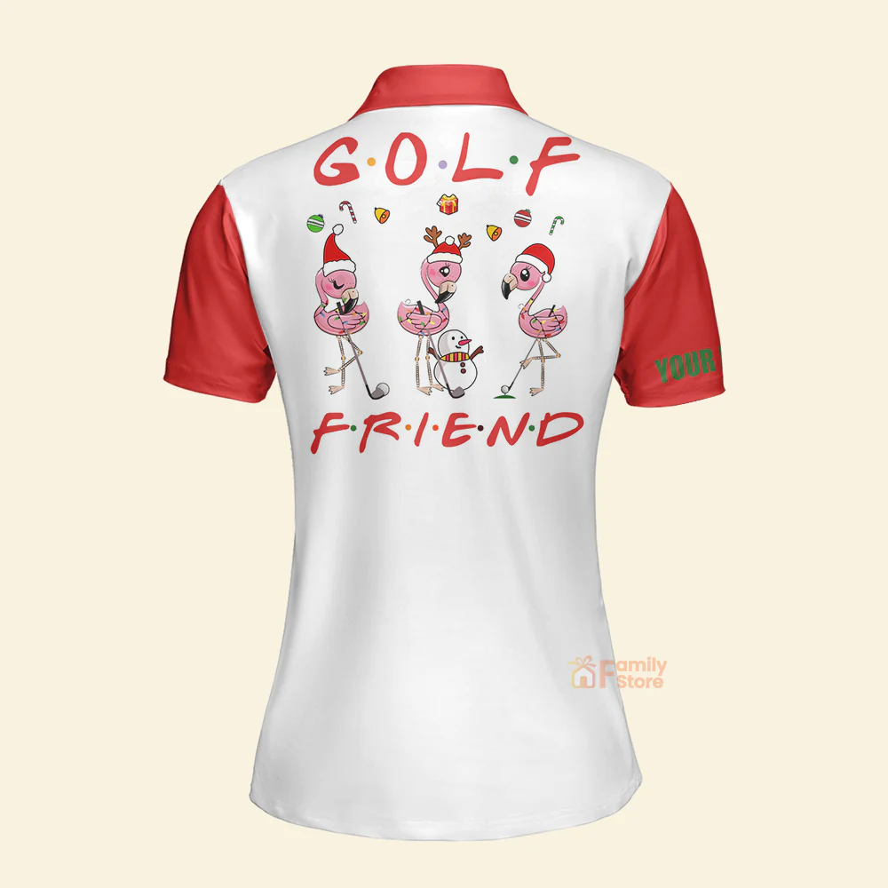 Funny Christmas Golf - Personalized Women Polo Shirt - Image 4