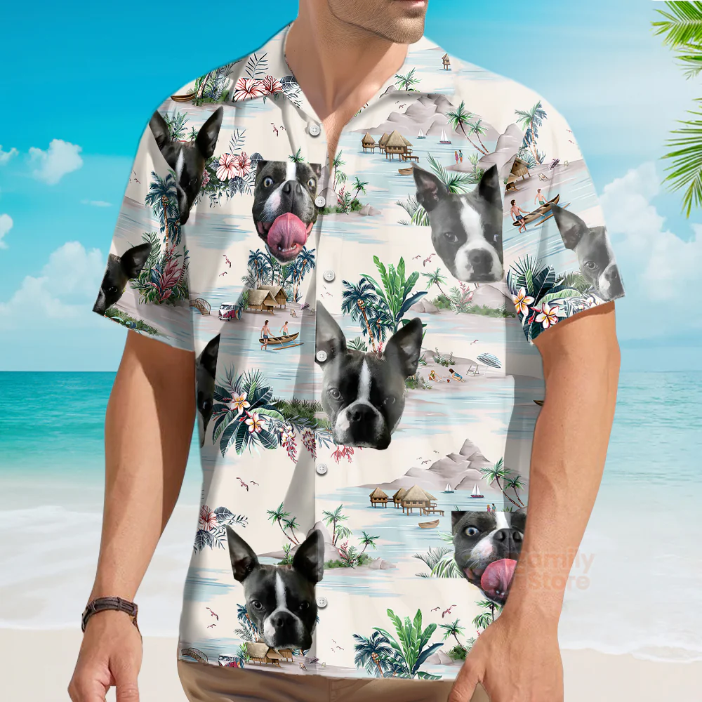Funny Custom Face Custom Dog Hawaiian Shirt - Image 3