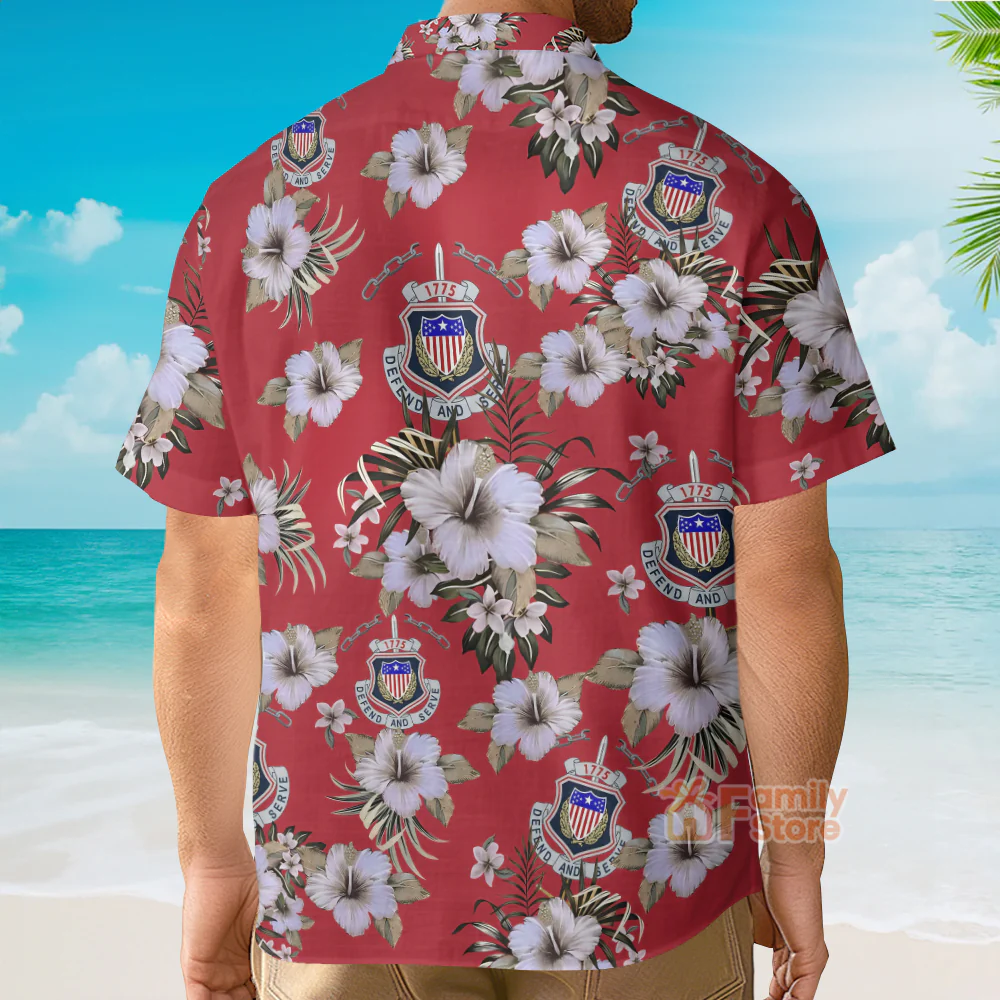 Custom Photo Funny Dog And Flower Red Color - Hawaiian Shirt - Image 3