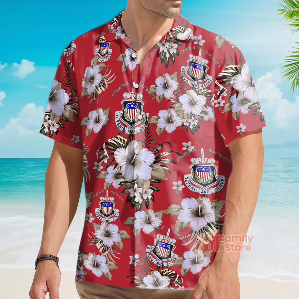 Custom Photo Funny Dog And Flower Red Color - Hawaiian Shirt - Image 4