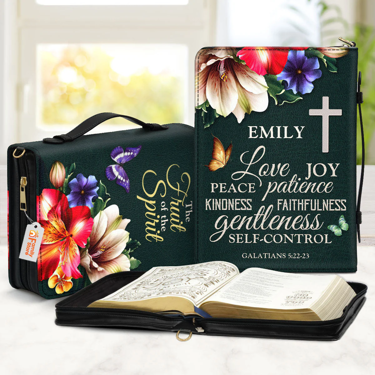 Galatians 522-23 The Fruit Of The Spirit - Scripture Gifts For Women Of God - Personalized Bible Covers - AT4082437 - Image 2