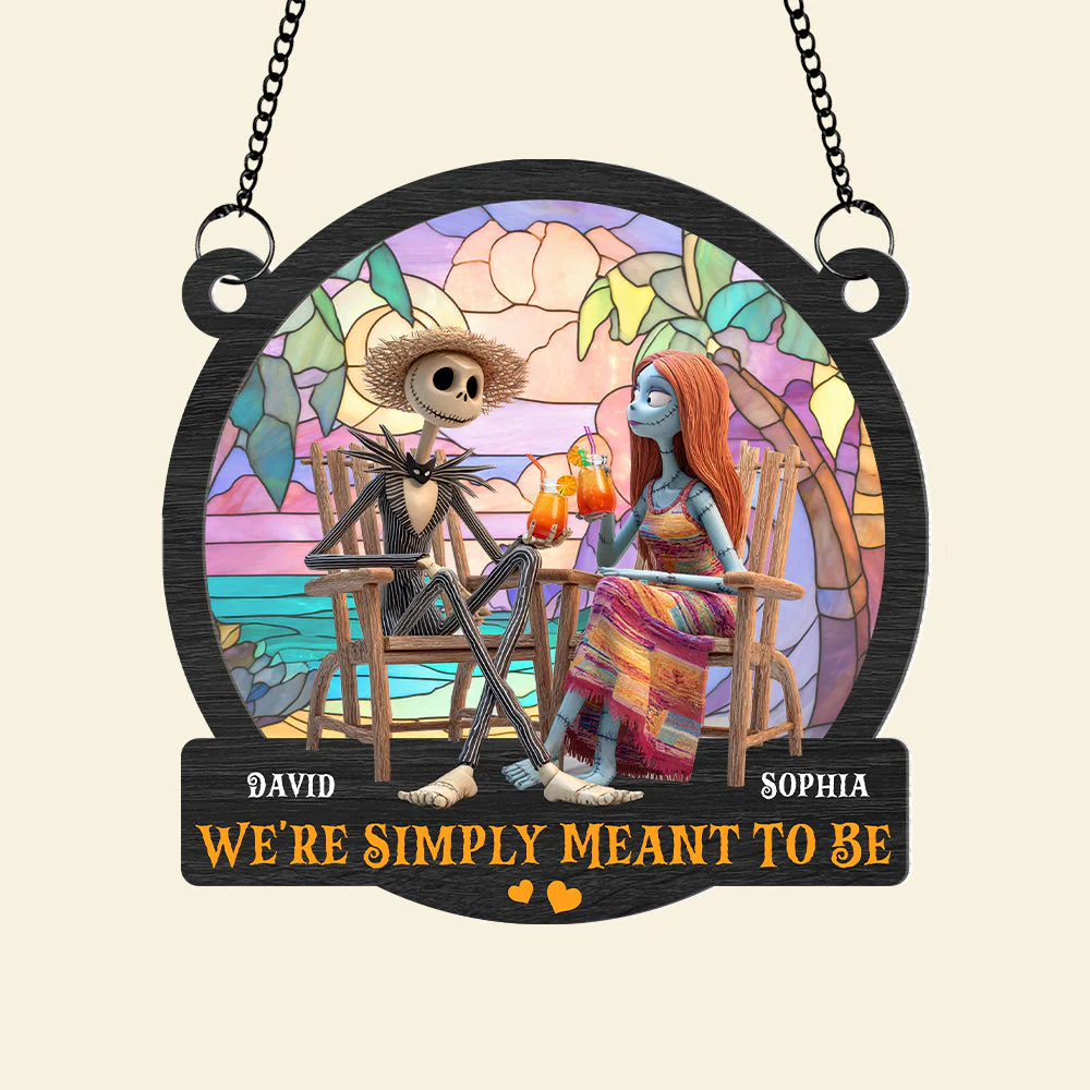 Galaxy Couple Love You Moon And Back- Personalized Window Hanging Suncatcher - Gifts For Couples, Husband, Wife - Image 4
