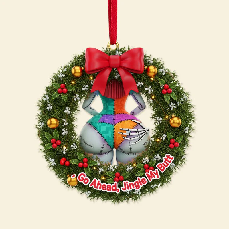 Go Ahead Jingle My Butts - Personalized Acrylic Ornament - Christmas Gifts For Him NL122 - Image 3