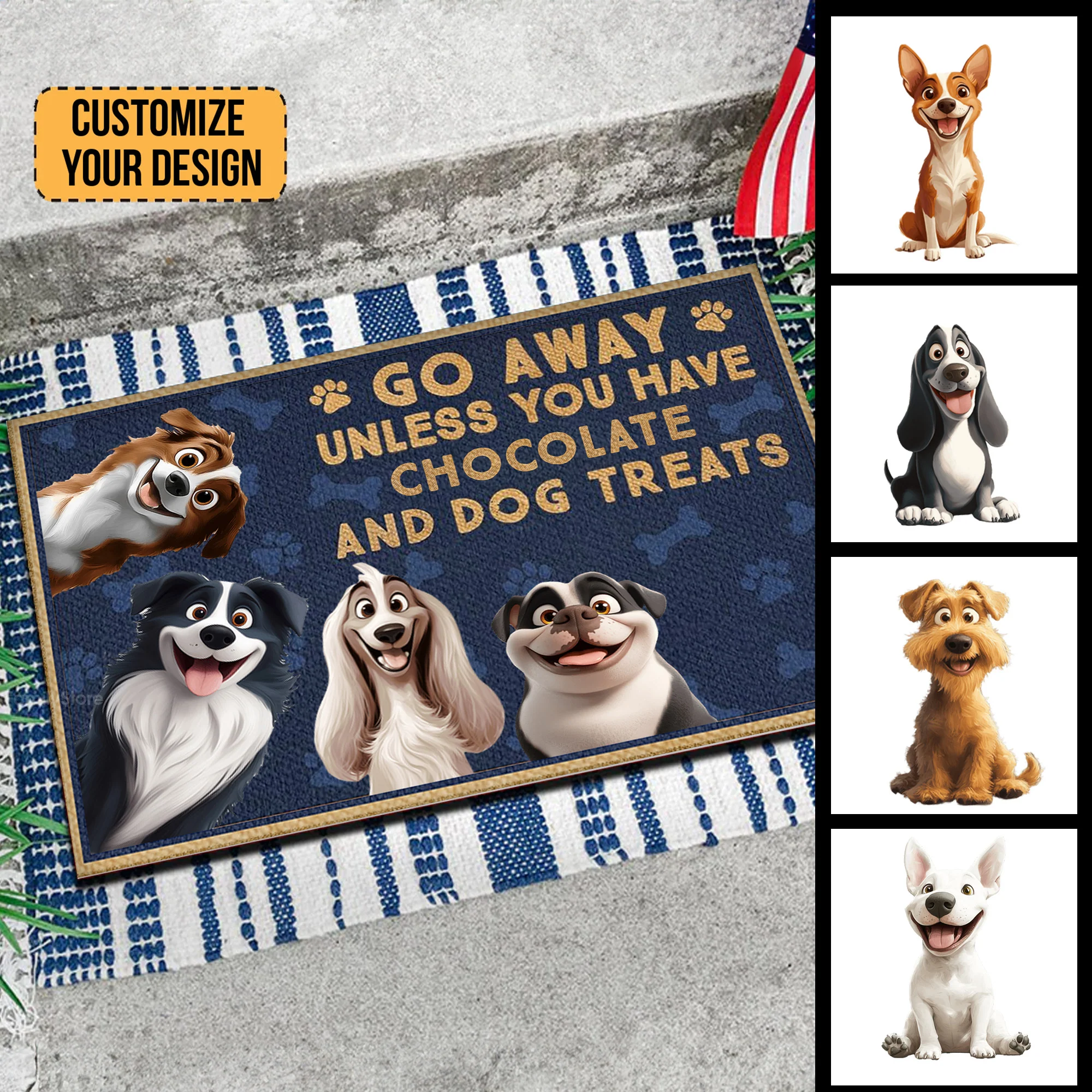 Go Away Unless You Have Alcohol And Dog Treats Caroon Dog - Personalized Doormat - Gift for Pet Owners, Pet Lovers, Dog Mom, Dog Dad | CLP15 NH96 - Image 8