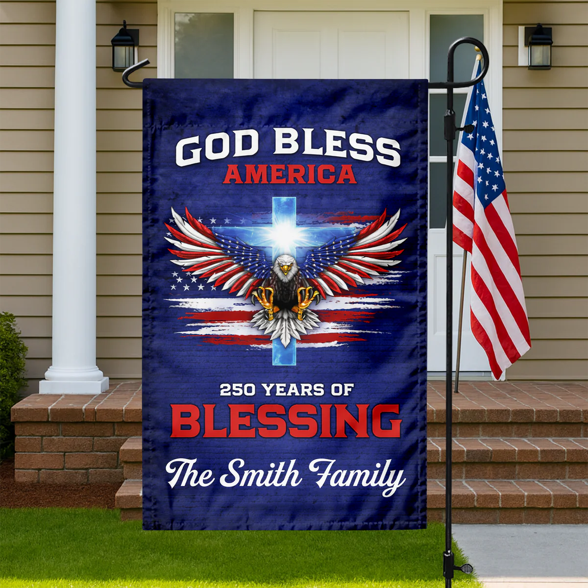 God Bless America 250 Years Of Blessing - Personalized Flag - Patriotic Gift For Family HN02 - Image 6