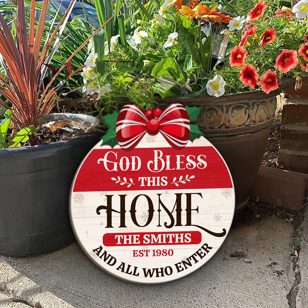 God Bless This Home And All Who Enter - Personalized Wooden Sign - Gift For Christmas TD118 - Image 5