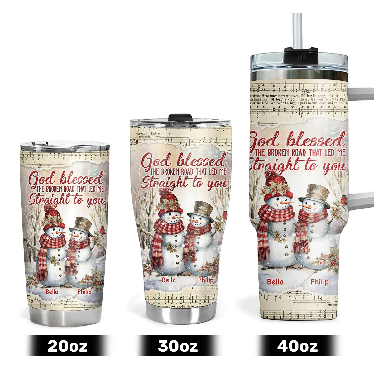 God Blessed The Broken Road That Led Me Straight To You | Personalized Stainless Steel Tumbler - Image 4