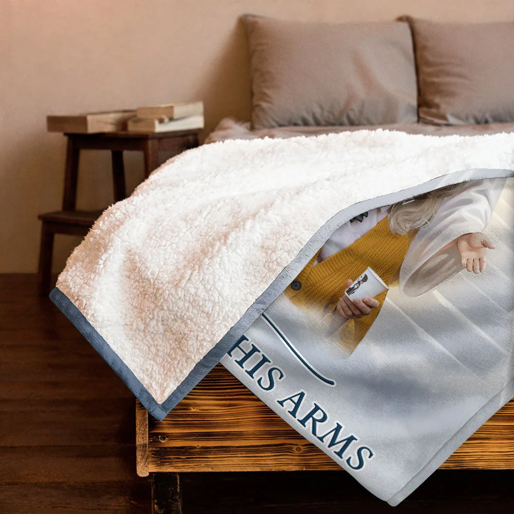 God Has You In His Arm Blanket - Personalized Blanket HL128 - Image 2