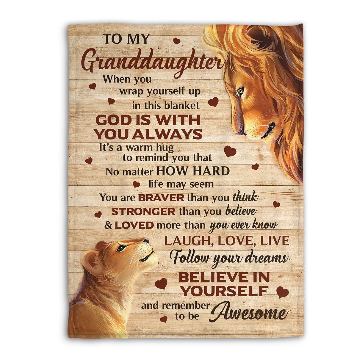 God Is with You Always Lion - Personalized Blanket - Gift For Her HN02 - Image 3
