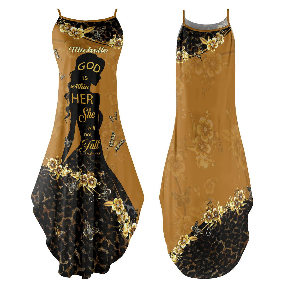 God Is Within Her She Will Not Fall - Personalized Maxi Dress - Image 2