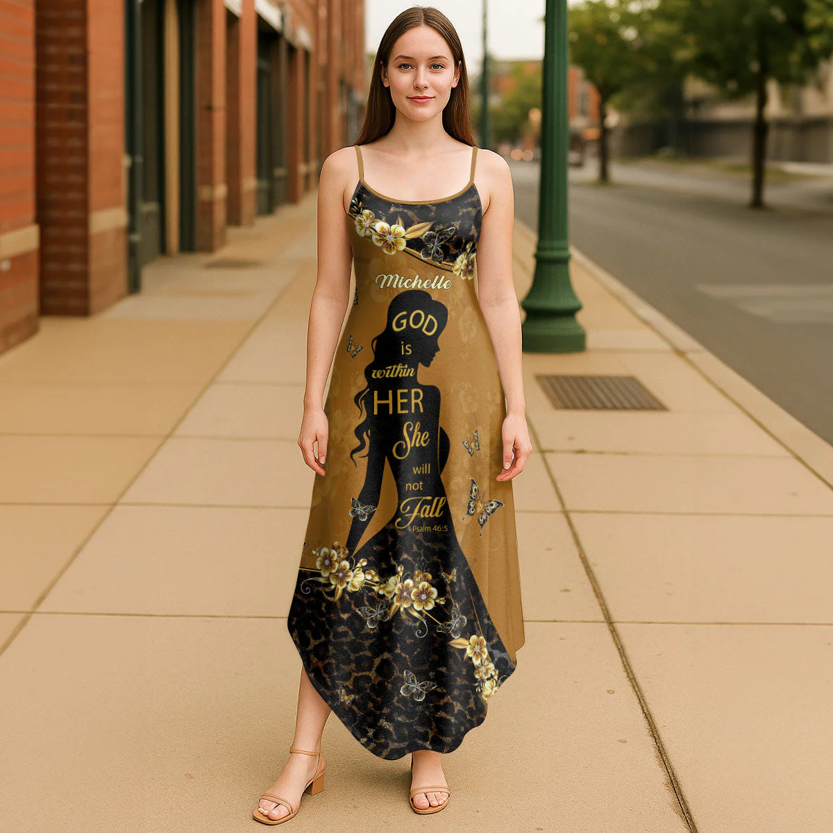 God Is Within Her She Will Not Fall - Personalized Maxi Dress - Image 5