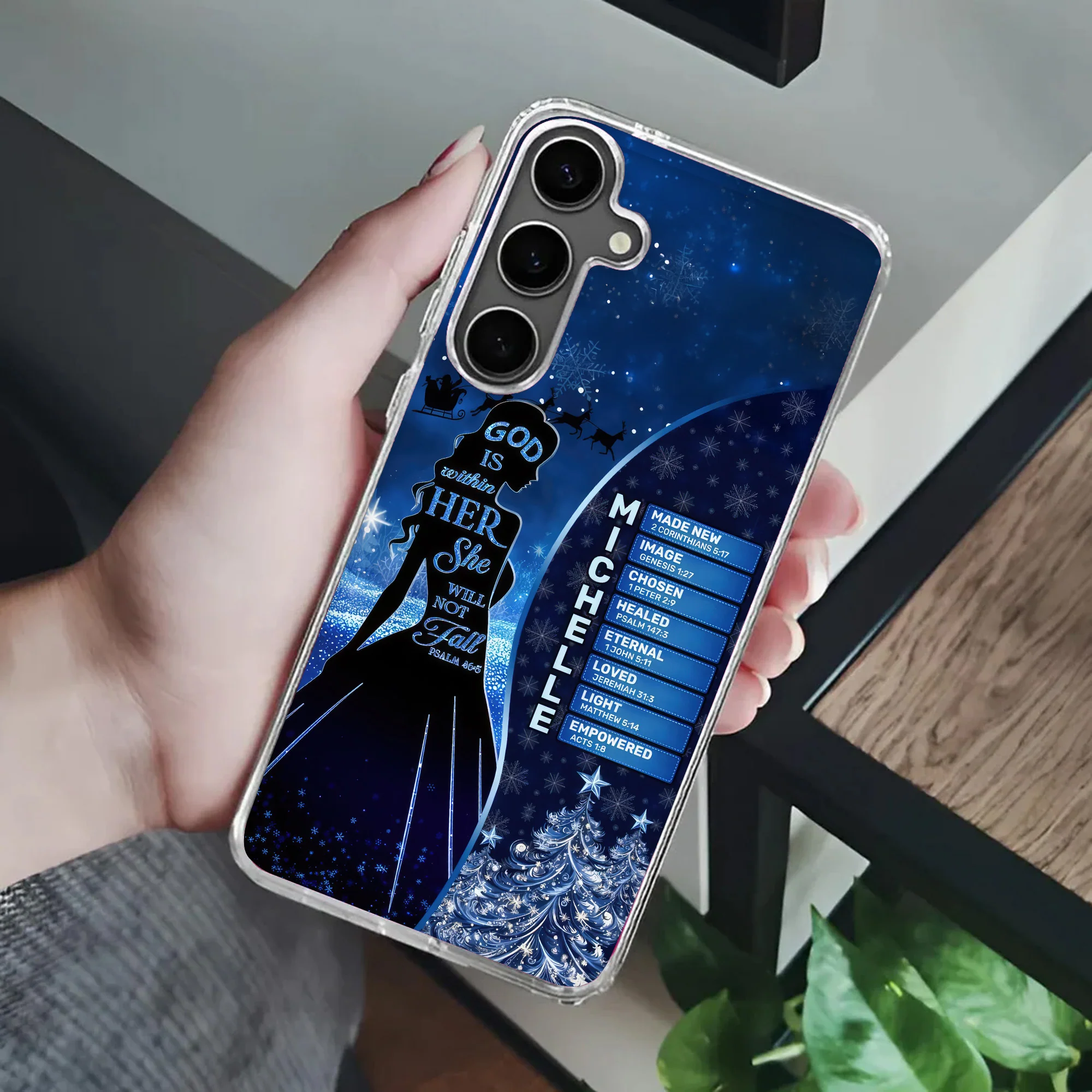 God Is Within Her She Will Not Fall - Personalized Phone Case - Gift For Her, Christmas TD118 - Image 4
