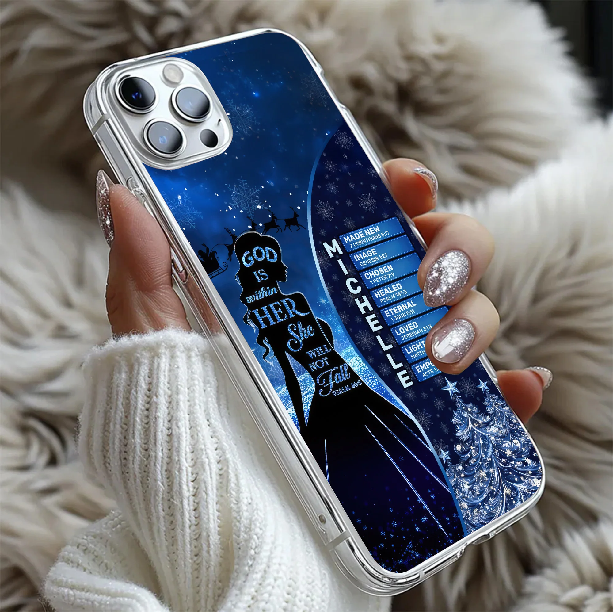 God Is Within Her She Will Not Fall - Personalized Phone Case - Gift For Her, Christmas TD118 - Image 5